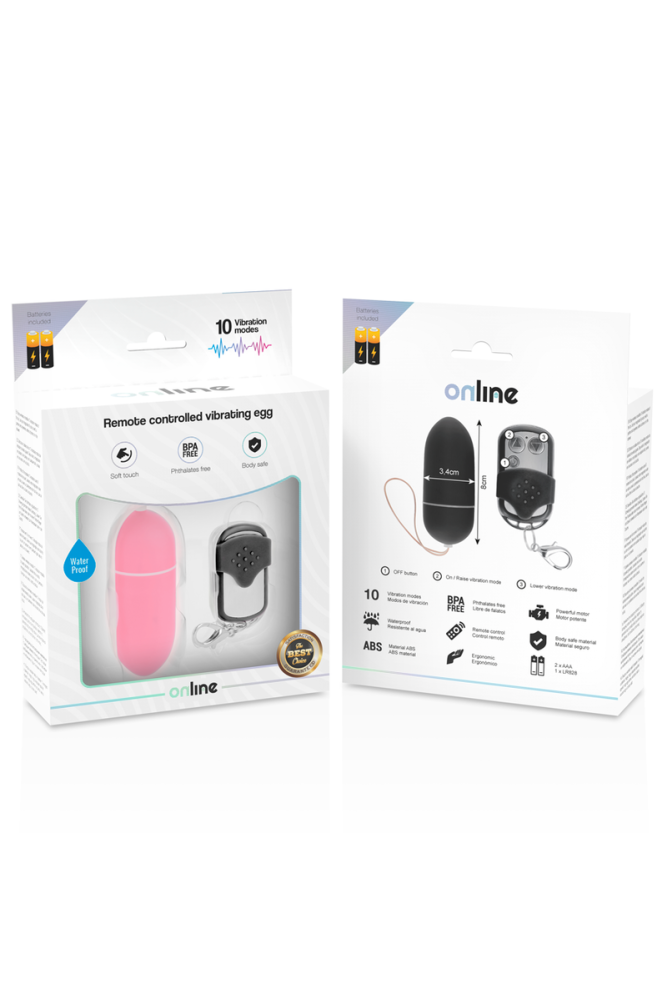 ONLINE - TELECOMANDO UOVO VIBRANTE L ROSA