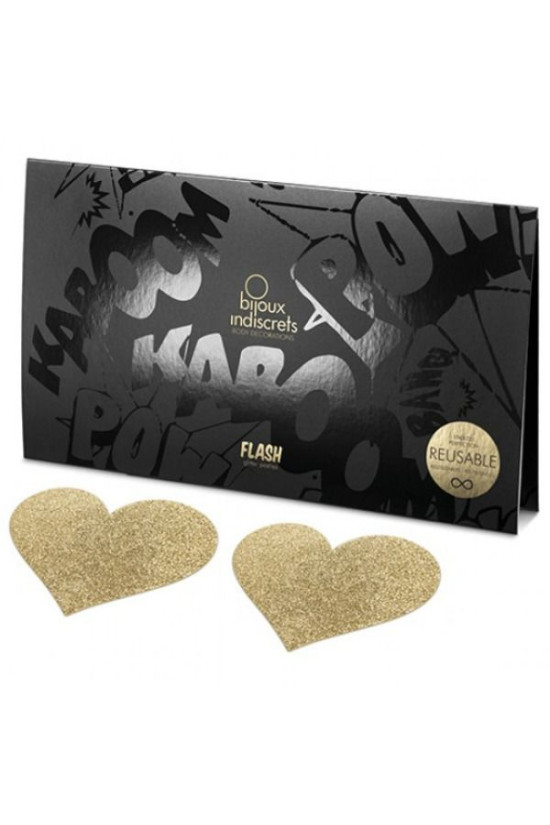 BIJOUX - INDISCRETS COPRI CAPEZZOLI FLASH CUORE DORATO