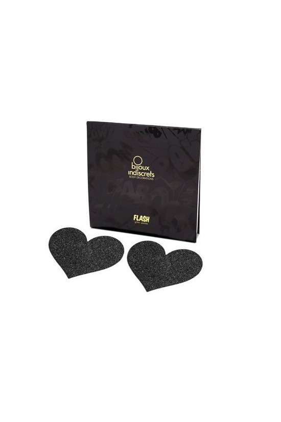 BIJOUX - INDISCRETS FLASH NERO TAGLI CAPEZZOLI CUORE
