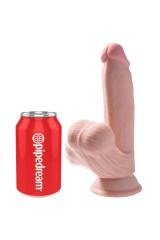 KING COCK - PLUS 3D DILDO SFERE OSCILLANTI 15.2 CM PELLE CHIARA
