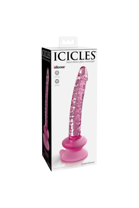 ICICLES - N. 86 DILDO IN VETRO DI CON VENTOSA