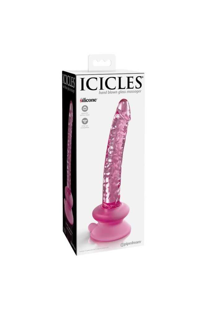 ICICLES - N. 86 DILDO IN VETRO DI CON VENTOSA