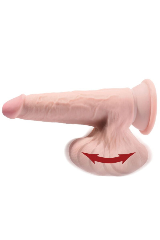 KING COCK - PLUS 3D DILDO SFERE OSCILLANTI 20.3 CM