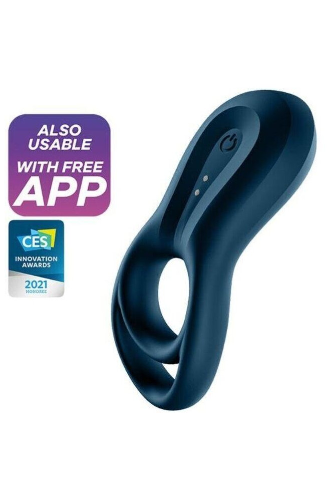 SATISFYER - APP VIBRATORE AD ANELLO EPIC DUO BLU