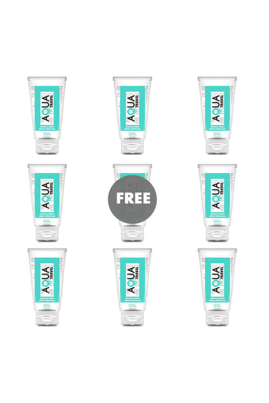 AQUA TRAVEL - LUBRIFICANTE A BASE D''ACQUA GUSTO FRUTTA TROPICALE - 50 ML 8+1 GRATIS