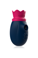 INTENSE - STIMOLATORE CLITORIDEO 10 MODALITÀ DI ASPIRAZIONE E LECCATURA - BLU