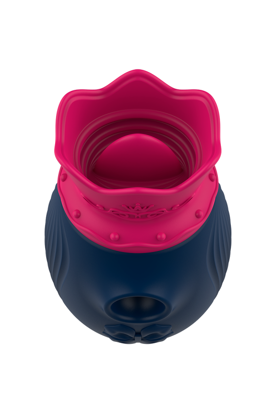 INTENSE - STIMOLATORE CLITORIDEO 10 MODALITÀ DI ASPIRAZIONE E LECCATURA - BLU