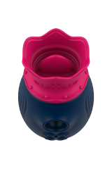 INTENSE - STIMOLATORE CLITORIDEO 10 MODALITÀ DI ASPIRAZIONE E LECCATURA - BLU