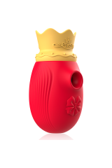 INTENSE - STIMOLATORE CLITORIDEO 10 MODALITÀ DI ASPIRAZIONE E LECCATURA - ROSSO