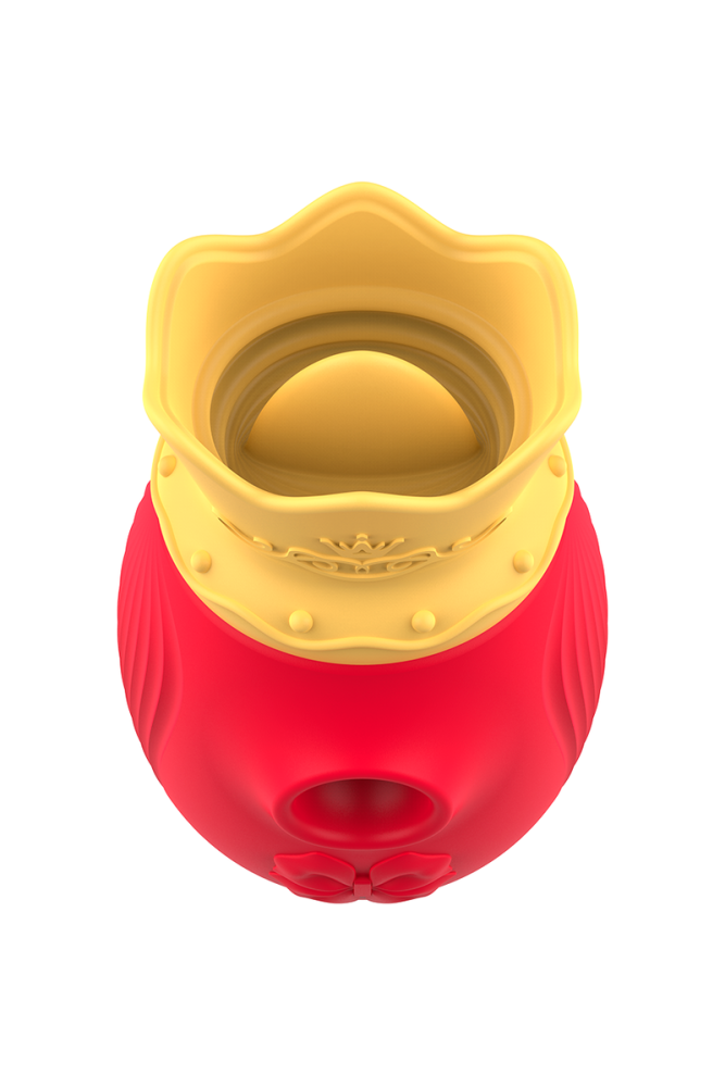 INTENSE - STIMOLATORE CLITORIDEO 10 MODALITÀ DI ASPIRAZIONE E LECCATURA - ROSSO