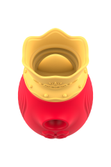 INTENSE - STIMOLATORE CLITORIDEO 10 MODALITÀ DI ASPIRAZIONE E LECCATURA - ROSSO