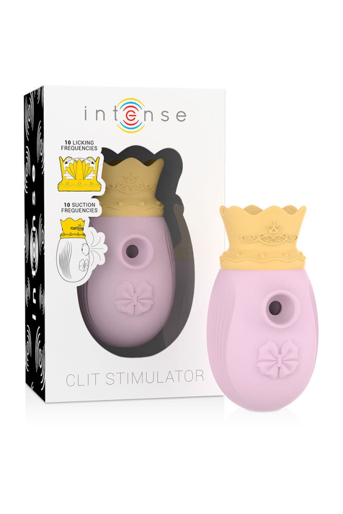 INTENSE - STIMOLATORE CLITORIDEO 10 MODALITÀ DI ASPIRAZIONE E LECCATURA - ROSA