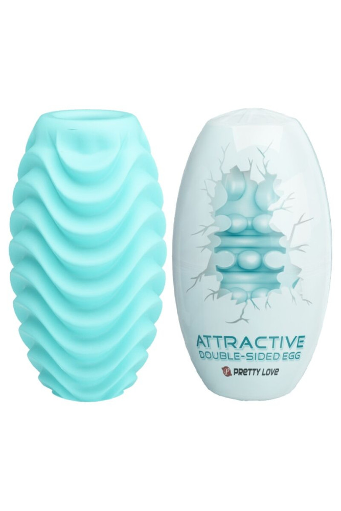 PRETTY LOVE - UOVO MASTURBATORE A DOPPIA FACCIA TURCHESE