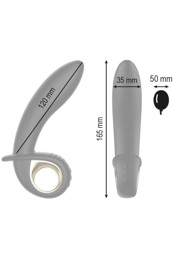 IBIZA - TELECOMANDO POTENTE VIBRATORE ANALE/VAGINALE GONFIABILE