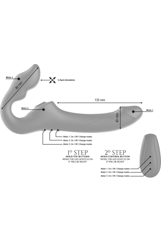 IBIZA - VIBRATORE SENZA CINGHIE TELECOMANDO 3 MOTORI 1000 COMBINAZIONI.