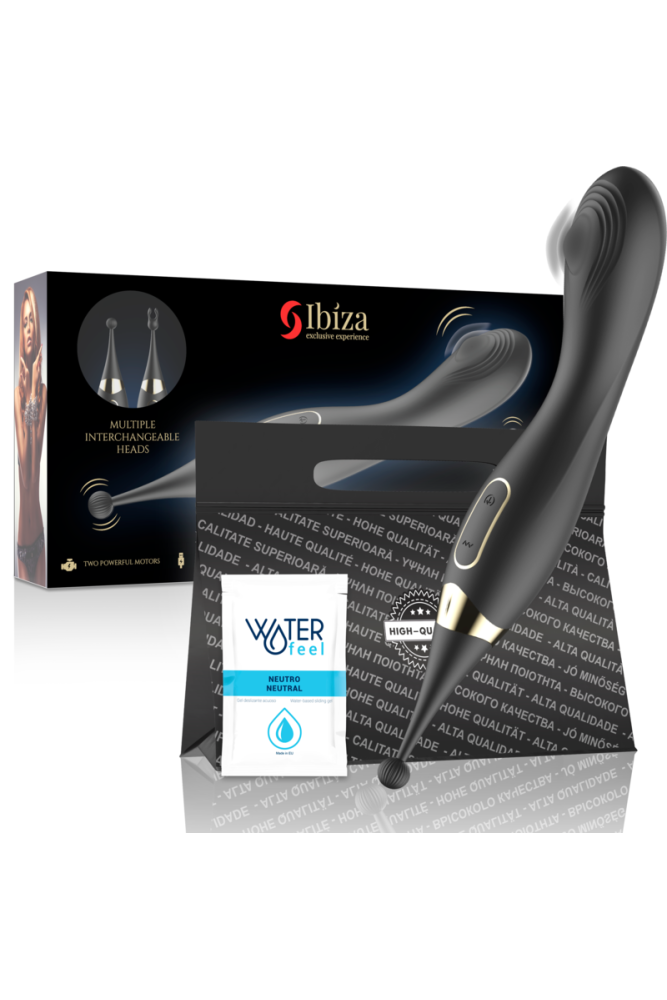 IBIZA - STIMOLATORE CLITORALE INTERCAMBIABILE E VIBRATORE PULSATO DEL PUNTO G