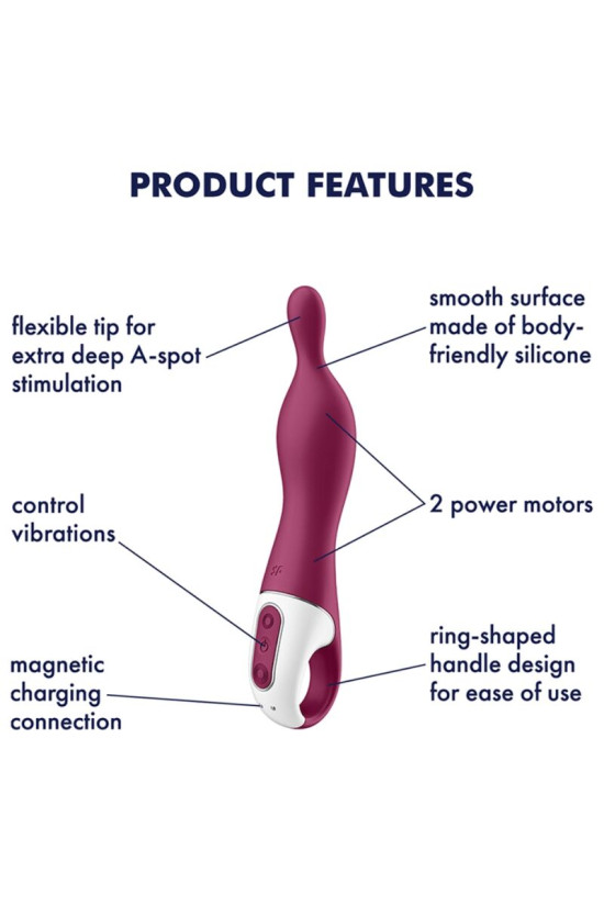 SATISFYER - VIBRATORE AMAZING 1 ASPOT BERRY