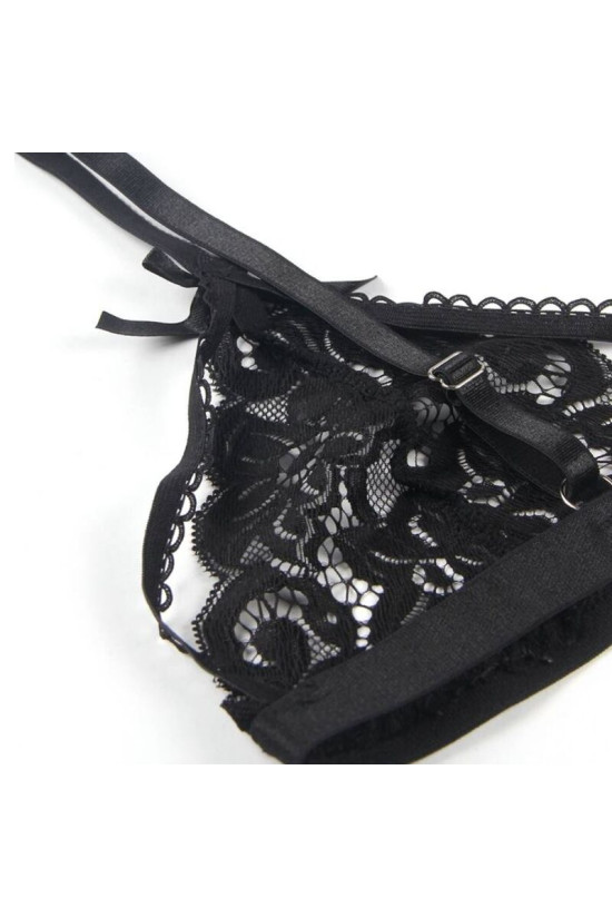 SUBBLIME - SET TRE PEZZI BRA+ REGGICALZE + PERIZOMA L/XL