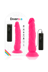 DIVERSIA - DILDO VIBRANTE FLESSIBILE ROSA 21 CM -O- 4.9 CM