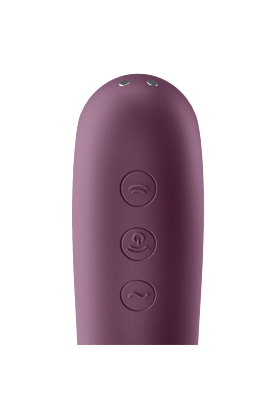 SATISFYER - VIBRATORE DUAL KISS AIR PULSE ROSSO VINO