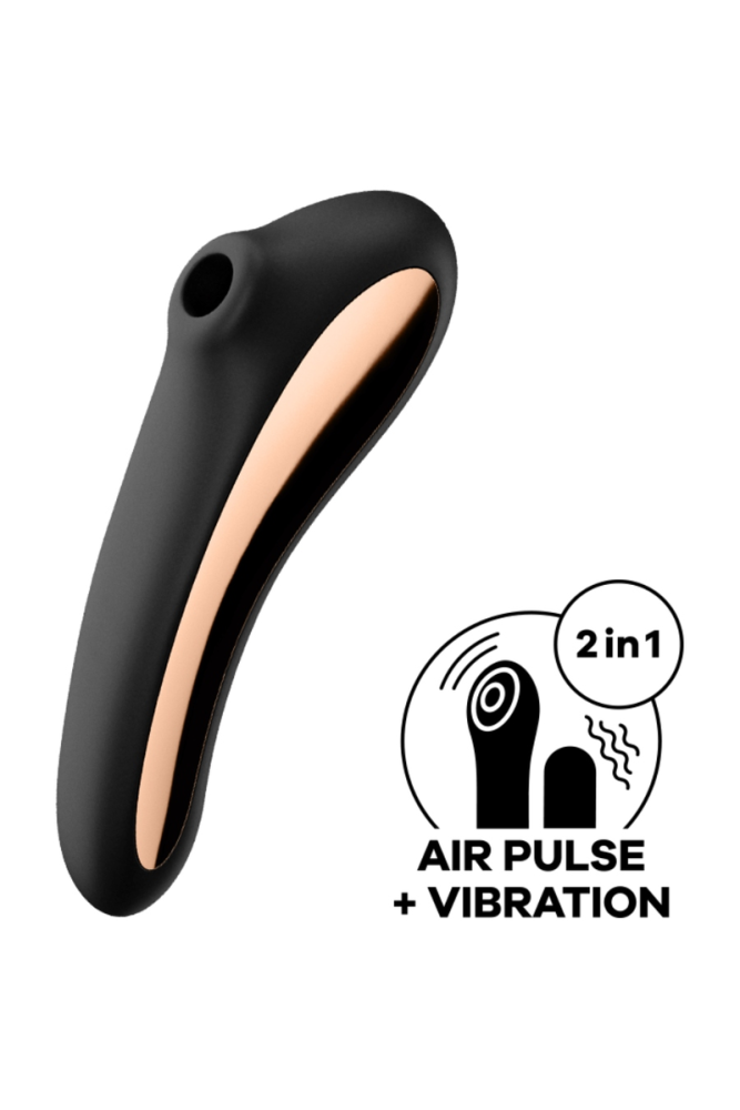SATISFYER - VIBRATORE DUAL KISS AIR PULSE NERO