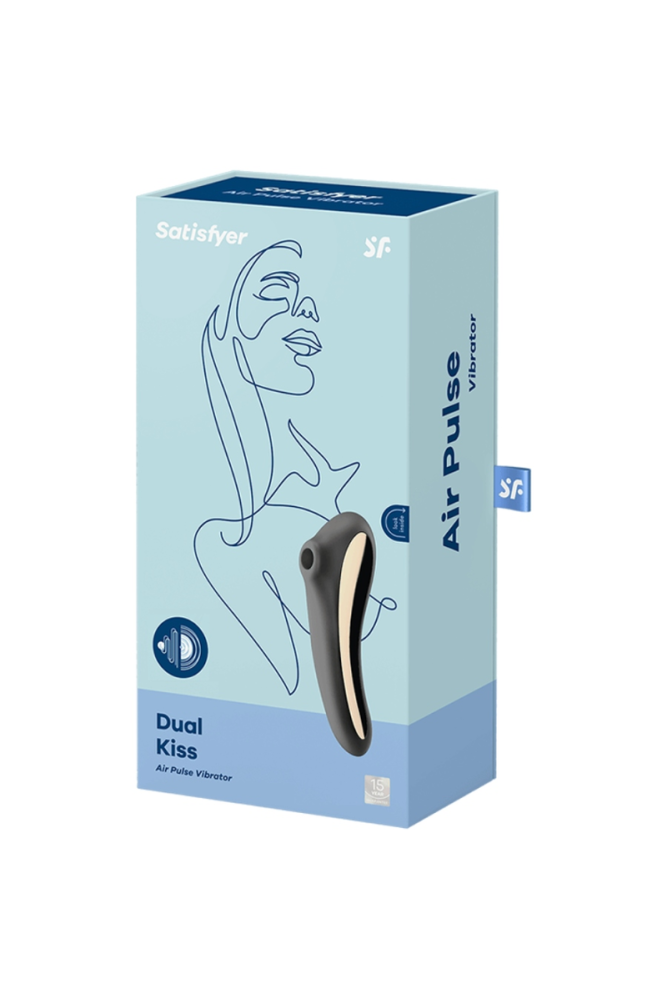SATISFYER - VIBRATORE DUAL KISS AIR PULSE NERO