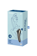 SATISFYER - VIBRATORE DUAL KISS AIR PULSE NERO