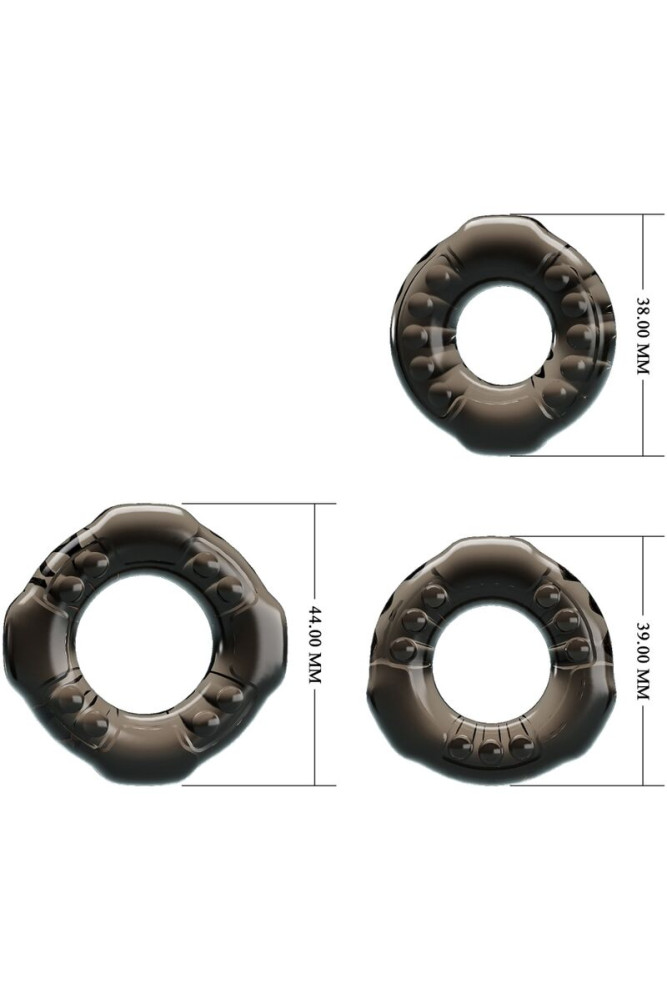 BAILE - ANELLI PER IL CAZZO YVONNE SET 3 ANELLI PER IL PENE