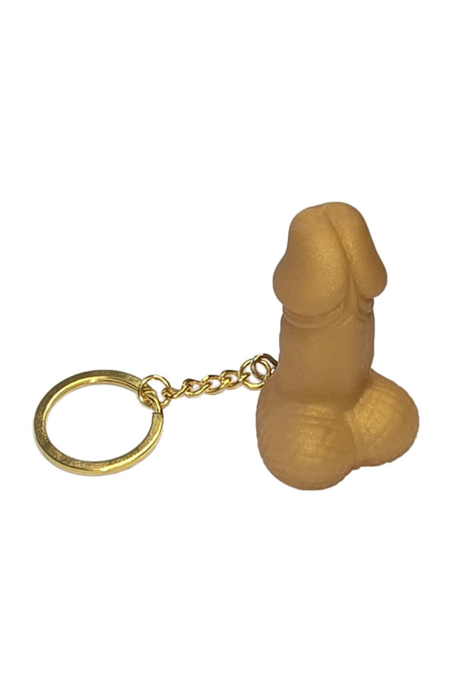 DIABLO PICANTE - PORTACHIAVI A FORMA DI PENE CON FISCHIO COLOR ORO