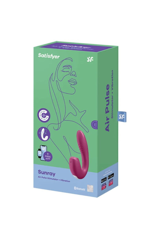SATISFYER - APP STIMOLATORE E VIBRATORE SUNRAY ROSSO