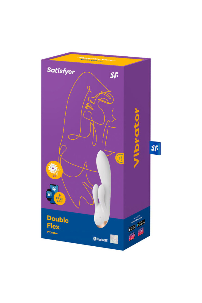 SATISFYER - APP VIBRATORE DOPPIO FLEX BIANCO