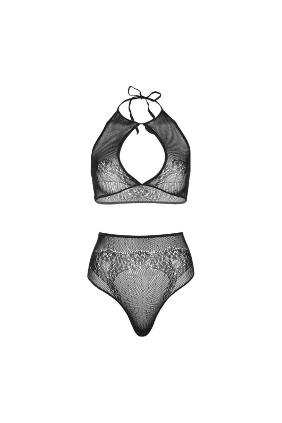 LEG AVENUE - SET DUE PEZZI LEG AVENUE - CROP TOP E PERIZOMA PANTY TAGLIA UNICA