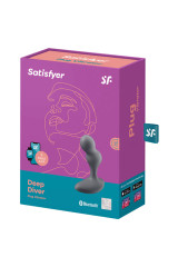 SATISFYER - APP PLUG VIBRANTE DEEP DIVER GRIGIO