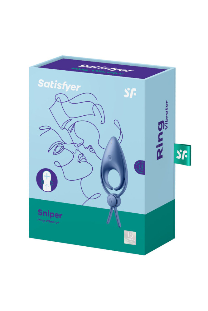 SATISFYER - VIBRATORE AD ANELLO SNIPER BLU