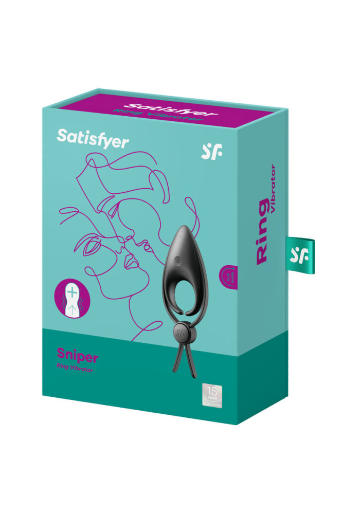 SATISFYER - VIBRATORE AD ANELLO SNIPER NERO