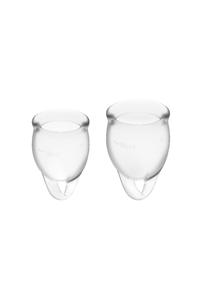 SATISFYER - FEEL CONFIDENT COPPA MESTRUALE TRASPARENTE 15 + 20 ML