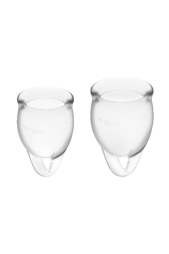 SATISFYER - FEEL CONFIDENT COPPA MESTRUALE TRASPARENTE 15 + 20 ML