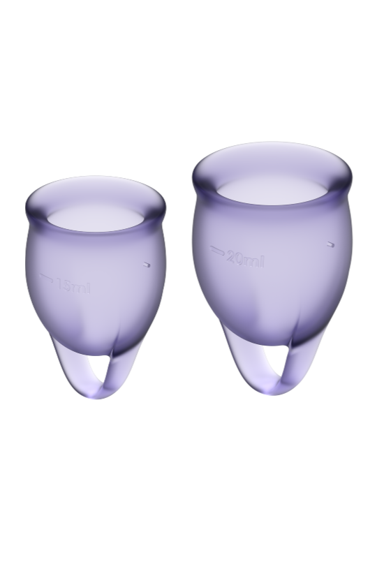 SATISFYER - FEEL CONFIDENT COPPA MESTRUALE VIOLA 15 + 20 ML