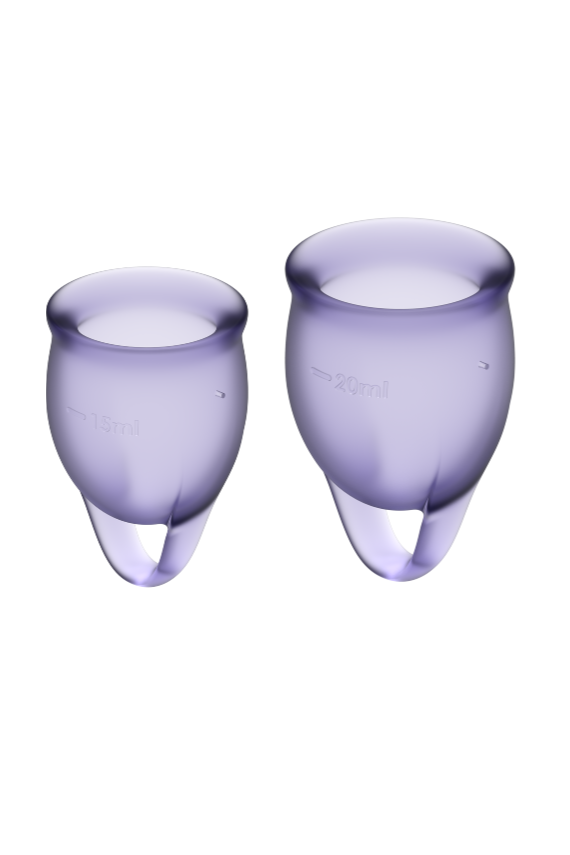 SATISFYER - FEEL CONFIDENT COPPA MESTRUALE VIOLA 15 + 20 ML