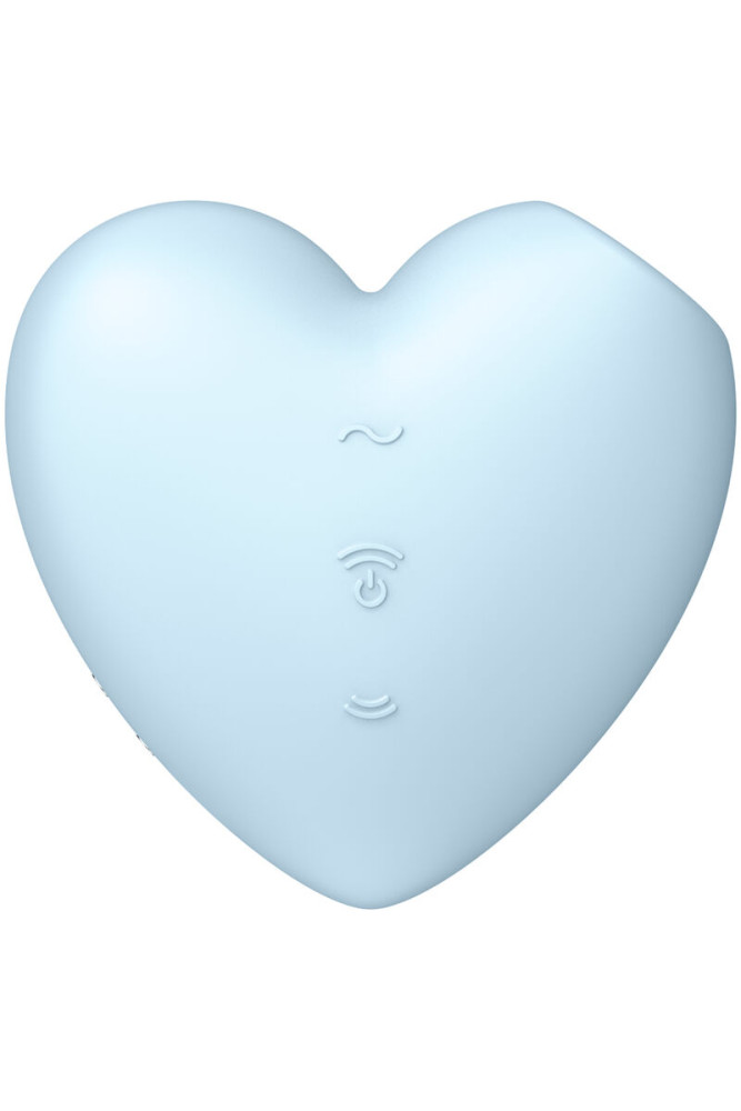 SATISFYER - CUTIE HEART STIMOLATORE E VIBRATORE A IMPULSI D'ARIA BLU