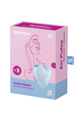 SATISFYER - CUTIE HEART STIMOLATORE E VIBRATORE A IMPULSI D'ARIA BLU