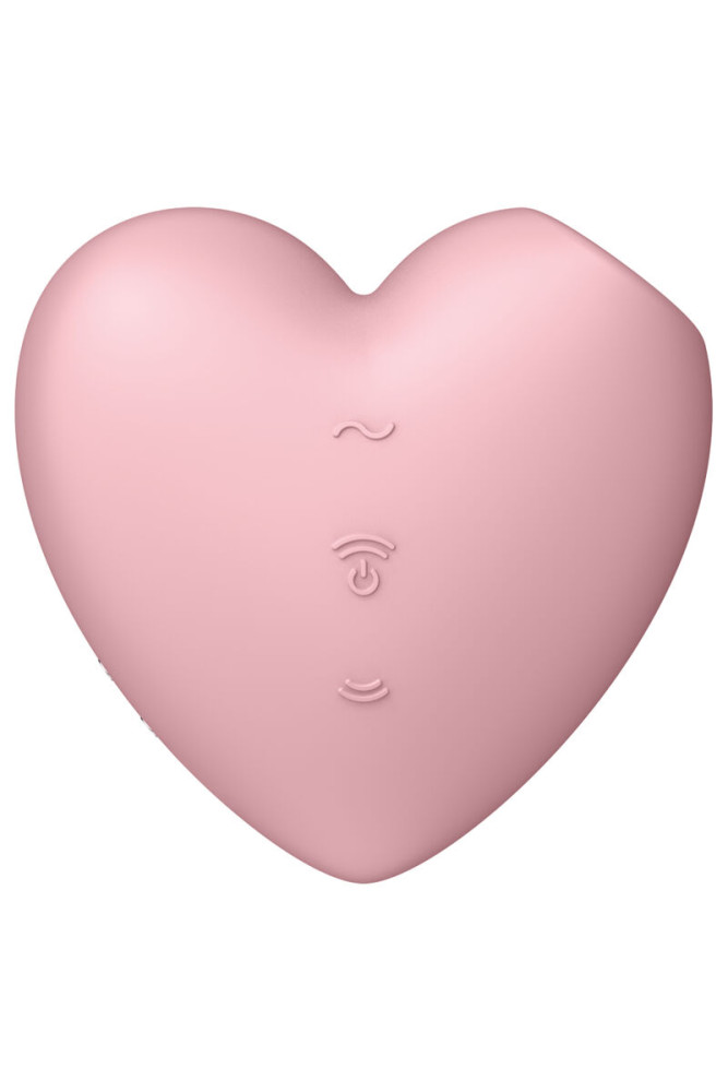 SATISFYER - CUTIE HEART STIMOLATORE E VIBRATORE AIR PULSE ROSA