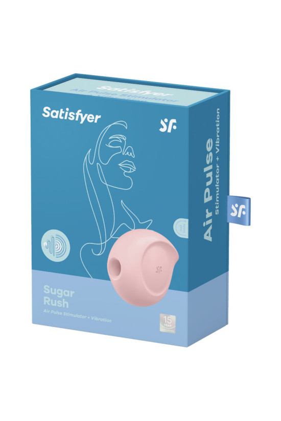 SATISFYER - STIMOLATORE DI IMPULSI D'ARIA SUGAR RUSH E VIBRATORE ROSA