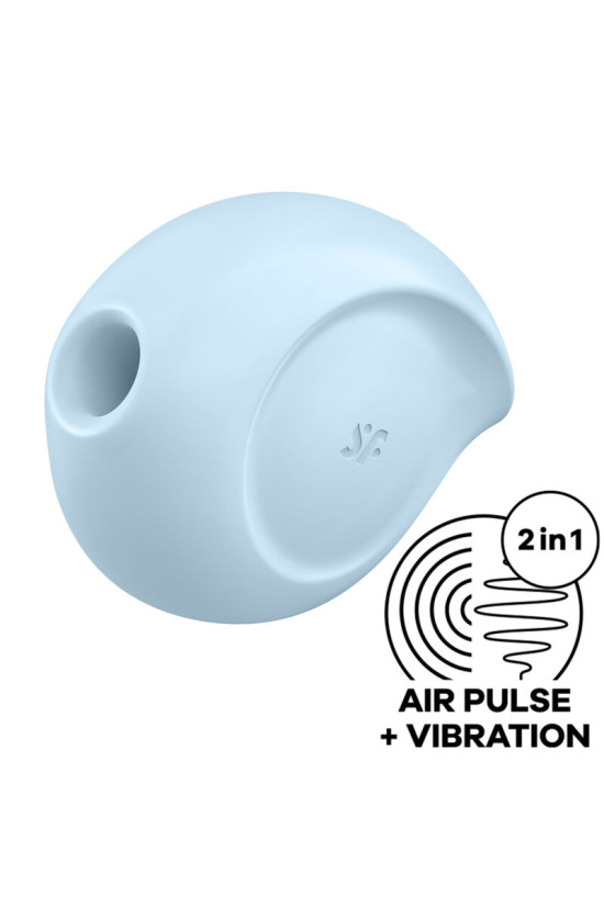 SATISFYER - STIMOLATORE E VIBRATORE A IMPULSI D'ARIA SUGAR RUSH BLU