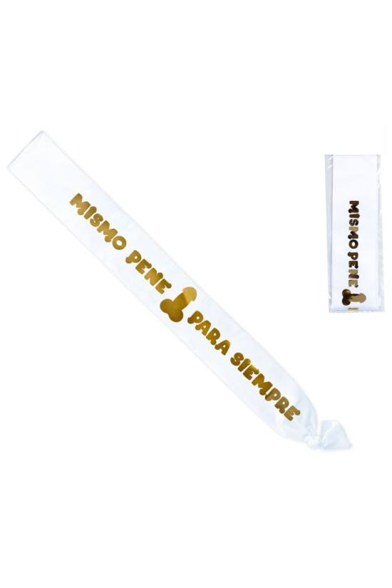 DIABLO PICANTE - FASCIA BIANCA CON PENE METALLIZZATO