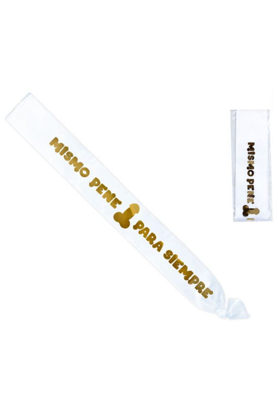 DIABLO PICANTE - FASCIA BIANCA CON PENE METALLIZZATO