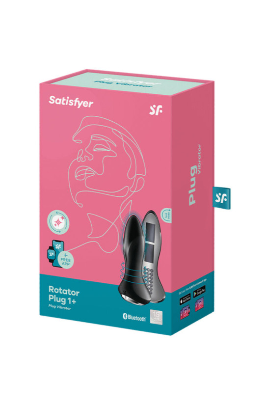 SATISFYER - ROTATOR PLUG 1+ APP VIBRANTE PLUG NERO