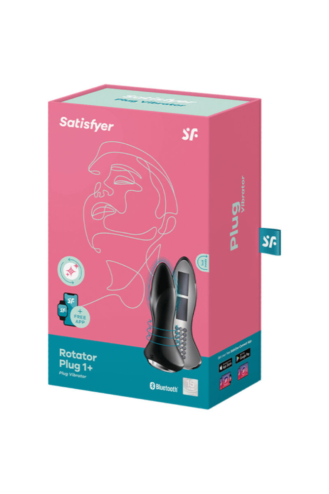 SATISFYER - ROTATOR PLUG 1+ APP VIBRANTE PLUG NERO