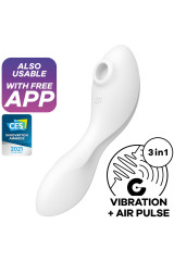 SATISFYER - STIMOLATORE A E VIBRATORE CURVY TRINITY 5 BIANCO