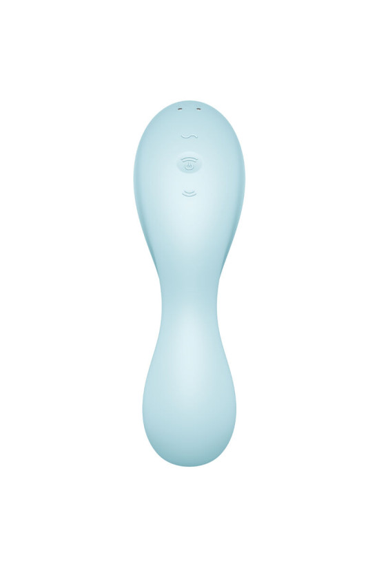 SATISFYER - STIMOLATORE E VIBRATORE CURVY TRINITY 5 AIR PULSE BLU